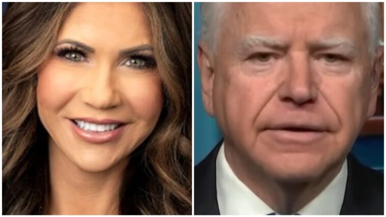 dhs-secretary-kristi-noem-delivers-a-harsh-reality-check-to-tampon-tim-walz-after-he-whines-about-‘wasting’-taxpayer-money-on-ice-agents-arresting-illegals