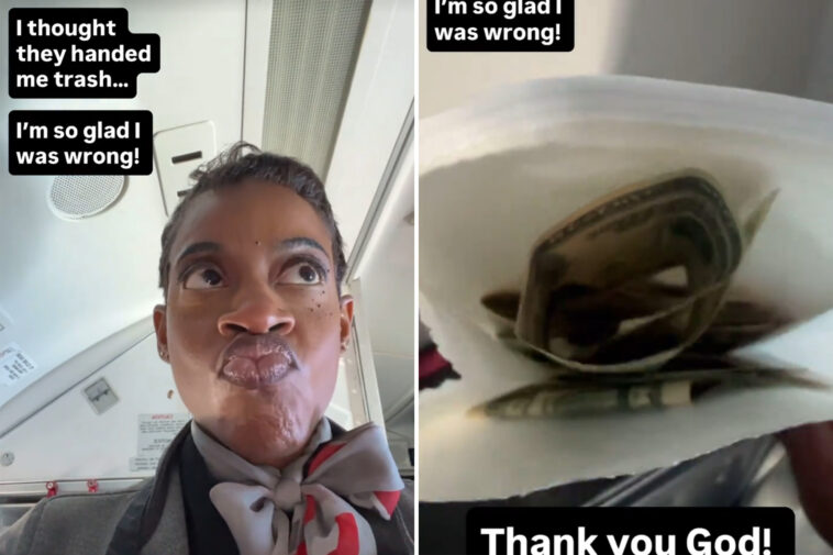 flight-attendant-‘blessed’-after-receiving-cashed-filled-barf-bag-from-generous-passengers