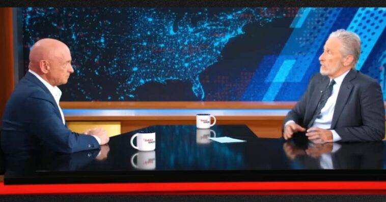 watch:-jon-stewart-just-nailed-mark-kelly-twice-in-60-seconds-on-‘illegal-orders’-video
