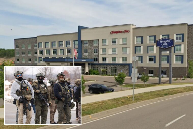 sign-from-minnesota-hampton-inn-by-hilton-removed-by-crane-after-hotel-allegedly-denied-service-to-dhs,-ice-agents