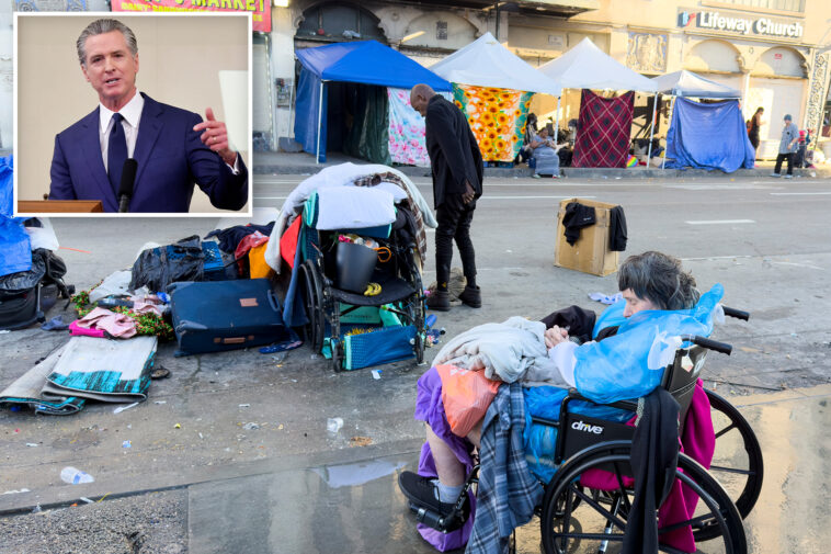 gavin-newsom-insists-homelessness-is-down,-but-californians-rail-they’re-‘held-hostage’-to-crisis