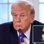 president-trump-wears-‘happy-trump’-lapel-pin-of-himself-for-oil-magnate-meeting