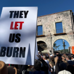 ‘they-let-us-burn’:-palisades-fire-victims-protest-leadership-one-year-after-catastrophic-wildfires