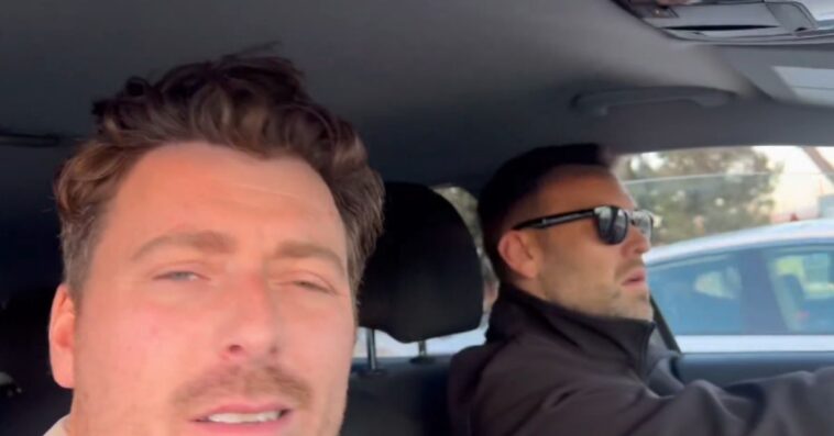 watch:-jack-and-kevin-posobiec-drive-through-crowd-of-anti-ice-protesters-chanting-‘stand-with-ice!’