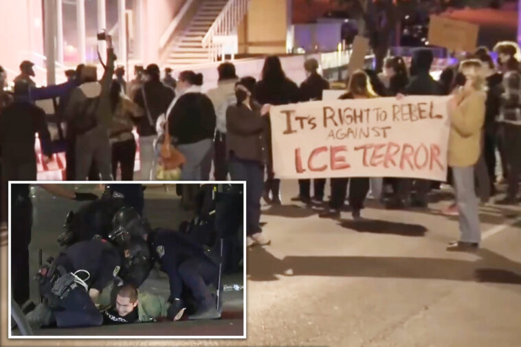 several-anti-ice-agitators-arrested-at-rowdy-austin-protest