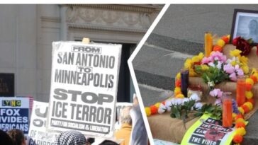 watch:-san-antonio-socialists-build-shrine-to-woman-shot-after-charging-ice-agent-with-car