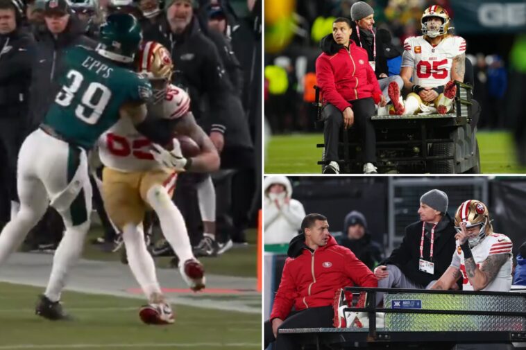 george-kittle-carted-off-field-with-achilles-injury-in-major-49ers-playoff-blow