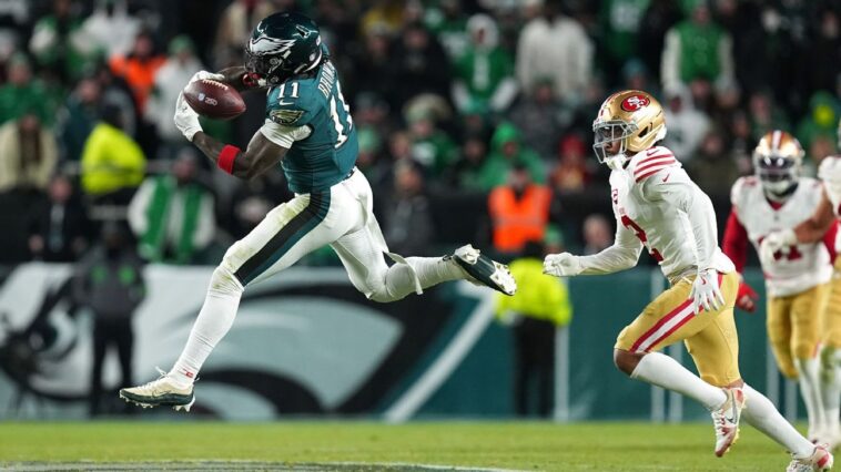 sirianni-defends-brown-after-drops,-sideline-spat