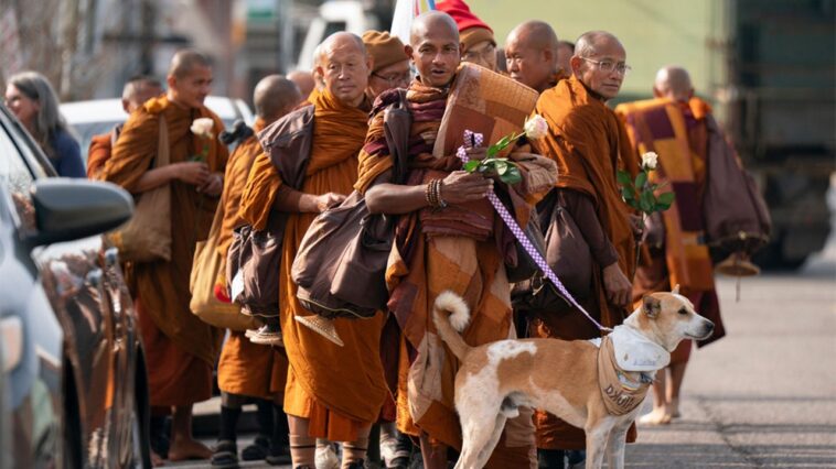 buddhist-monks-walking-2,300-miles-from-texas-to-dc-go-viral-with-1m+-social-media-followers