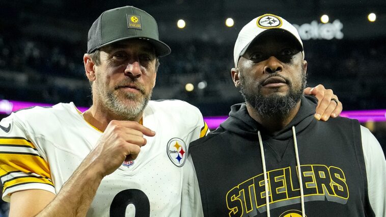 steelers’-aaron-rodgers-walks-out-of-press-conference-after-defending-mike-tomlin-from-criticism