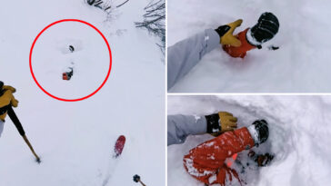 pulse-pounding-moment-skier-rescues-man-buried-under-avalanche—-after-spotting-limb-sticking-out-of-snow