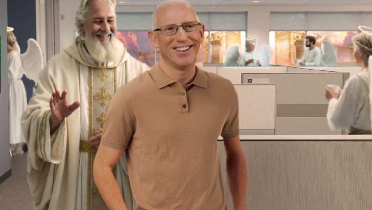 st.-peter-shows-scott-adams-to-his-glorious-heavenly-cubicle