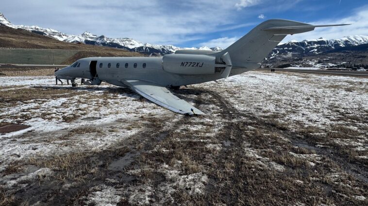 private-jet-skids-300-yards-off-colorado-runway,-sustains-severe-damage-in-violent-crosswind