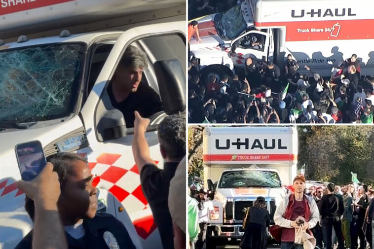 u-haul-driver-arrested-after-plowing-into-iran-protesters-breaks-silence,-claims-he’s-the-real-victim