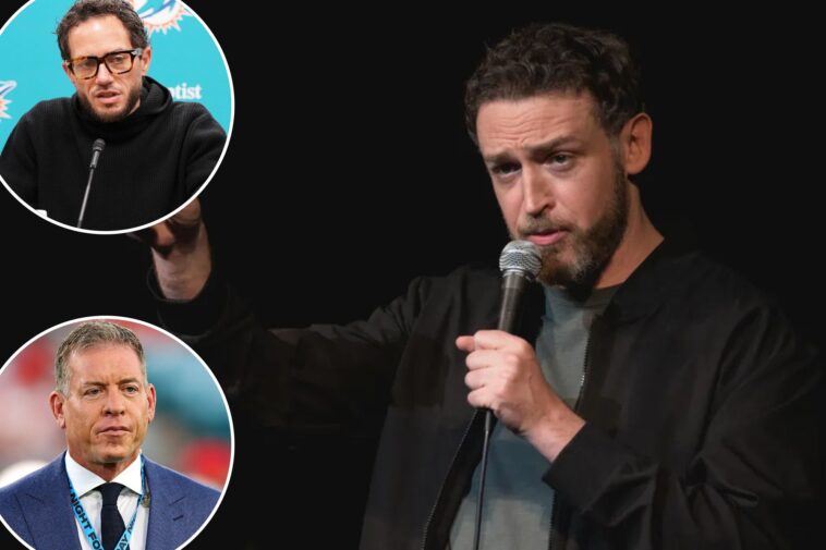 comedian-friend-of-mike-mcdaniel-lashes-out-at-troy-aikman,-dolphins-over-coach’s-firing