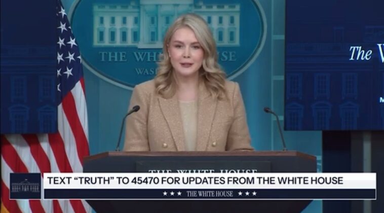 watch-live:-white-house-press-secretary-holds-briefing-as-potus-meets-with-venezuelan-opposition-leader-maria-corina-machado-–-1-pm-et