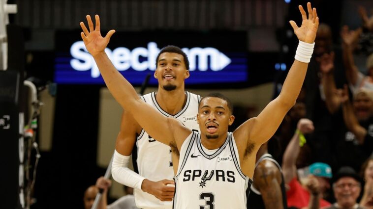 victor-wembanyama,-keldon-johnson-shaved-each-other’s-heads-following-loss-to-okc