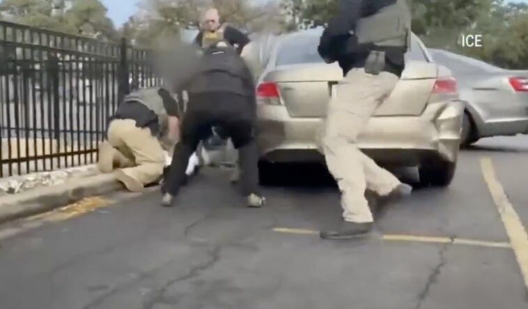 out-of-control:-cuban-national-who-entered-the-us.-under-biden-arrested-after-using-his-car-as-a-weapon-—-rams-two-ice-vehicles-while-fleeing-arrest-in-san-antonio,-texas