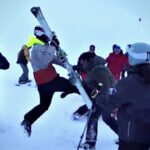white-riot:-wild-brawl-pits-skier-against-snowboarders-at-an-elite-resort-in-the-french-alps-(video)