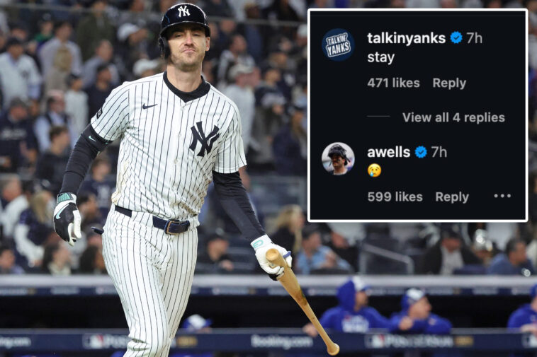 austin-wells-has-concerning-reply-to-cody-bellinger’s-instagram-post-as-yankees-fans-plead-for-free-agent-to-stay