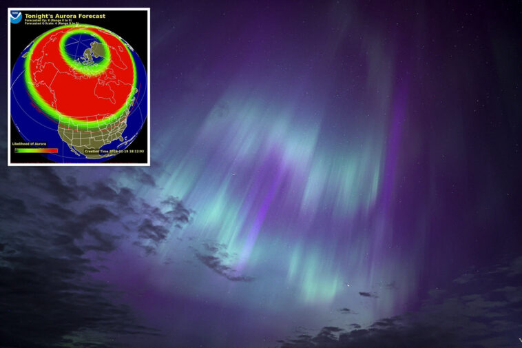 ‘severe’-geomagnetic-storm-on-monday-could-make-northern-lights-visible-across-much-of-us,-including-ny-and-nj