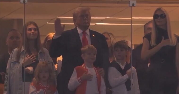 watch:-crowd-goes-wild-for-trump-during-national-anthem-at-the-college-football-championship-in-miami,-fl