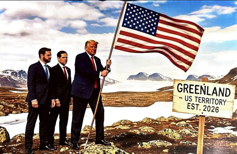 trump-trolls-european-leaders-with-wild-ai-image-of-him-planting-us-flag-on-greenland,-leaks-fawning-texts-from-world-leaders