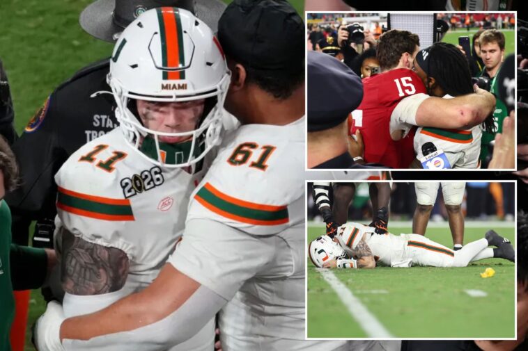 carson-beck-in-handshake-drama-after-devastating-interception-sealed-miami’s-national-championship-hopes