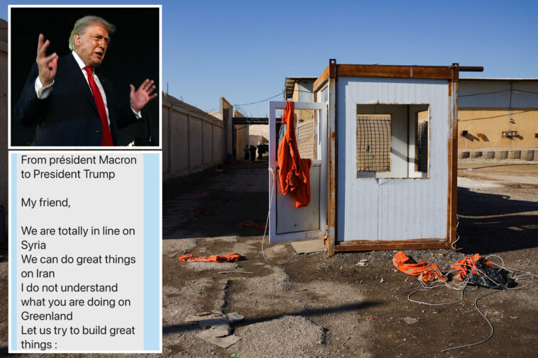 trump-tells-the-post-why-he-posted-emmanuel-macron’s-private-text-message-—-and-says-he-stopped-wild-syria-prison-break-by-terrorists