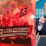 american-flags-torched,-riot-police-clash-with-protesters-ahead-of-trump-davos-arrival