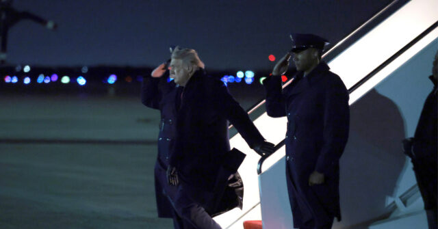 air-force-one-returns-to-dc-after-departing-for-davos-over-‘minor-electrical-issue’