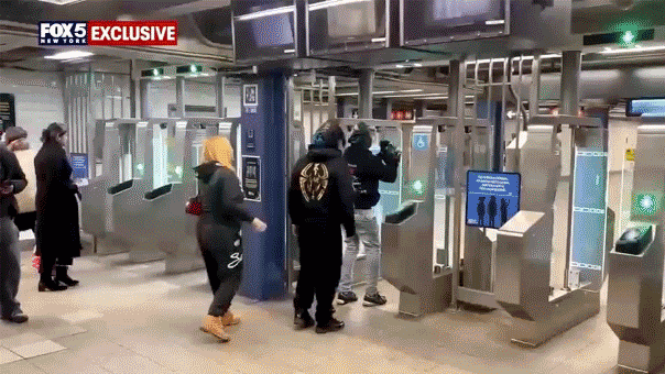 nyc’s-$1.1b-subway-fare-gates-mocked-online-as-riders-easily-bypass-barriers