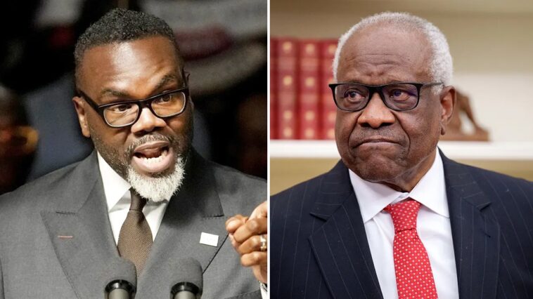 chicago-mayor-brandon-johnson-takes-jab-at-clarence-thomas-while-defending-city’s-reparations-task-force