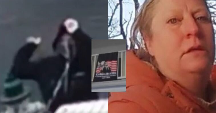 maryland-woman-arrested-after-going-viral-for-hurling-rock-through-family’s-window-under-charlie-kirk-flag,-nearly-hitting-child,-blaming-‘raccoon’-(video)