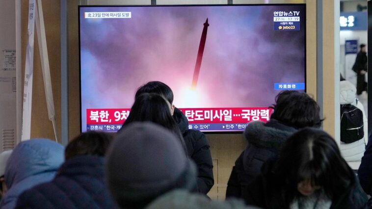 north-korea-launches-short-range-ballistic-missiles-into-sea,-show-of-force-ahead-of-political-meetings