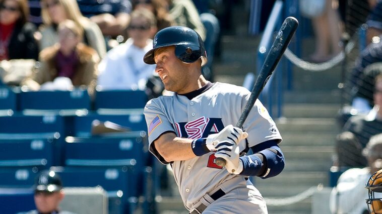 derek-jeter-recalls-the-only-time-he-played-against-yankees-teammates-–-as-team-usa’s-shortstop