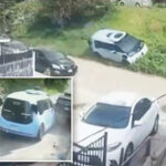 waymo-crashes-into-parked-cars-along-narrow-street-in-echo-park-—-narrowly-missing-smashing-into-family,-wild-video-shows