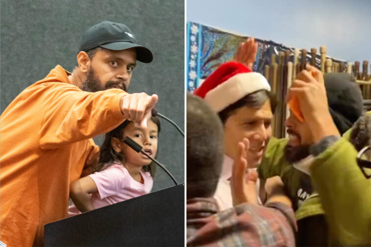 inside-the-warped-world-of-la’s-most-vile-protestor-–-hiding-behind-his-kids-as-he-bashes-cops-and-hurls-racist-slurs