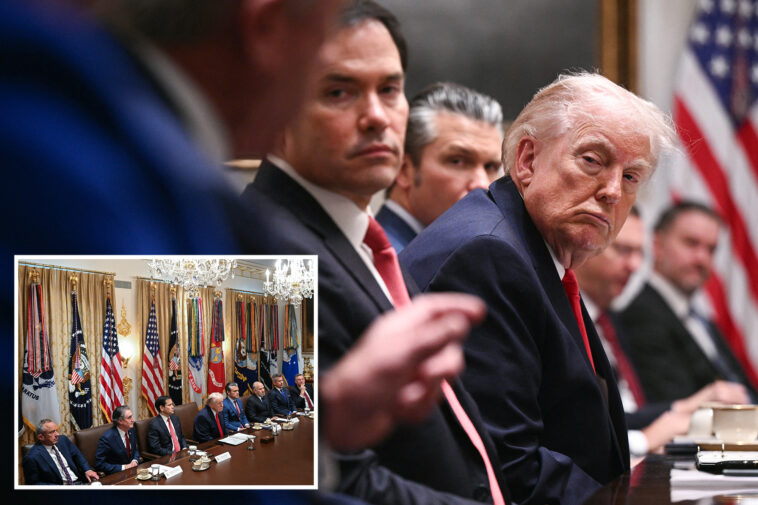 trump-prevents-‘boring’-cabinet-meeting-so-he-doesn’t-fall-asleep,-avoids-minnesota-talk,-kristi-noem