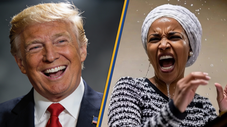 ilhan-omar-blames-president-trump-for-being-squirted-on-|-drew-hernandez