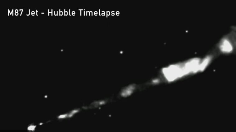 researchers-pinpoint-source-of-black-hole’s-3,000-light-year-long-jet-stream-using-enhanced-telescope-network