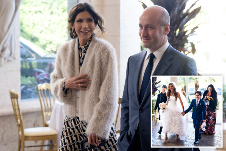 kristi-noem,-stephen-miller-attend-maga-insider’s-wedding-together-—-after-pointing-fingers-at-each-other-over-minneapolis-ice-crackdown