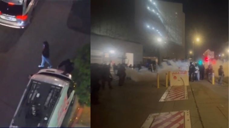 watch:-local-news-photographer-surrounded,-car-vandalized-and-windows-smashed-as-violent-anti-ice-rioters-clash-with-police-for-second-night-in-los-angeles-(videos)