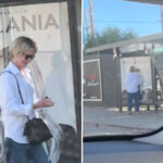 woman-appears-to-deface-‘melania’-poster-in-wake-of-la-city-bus-vandalism