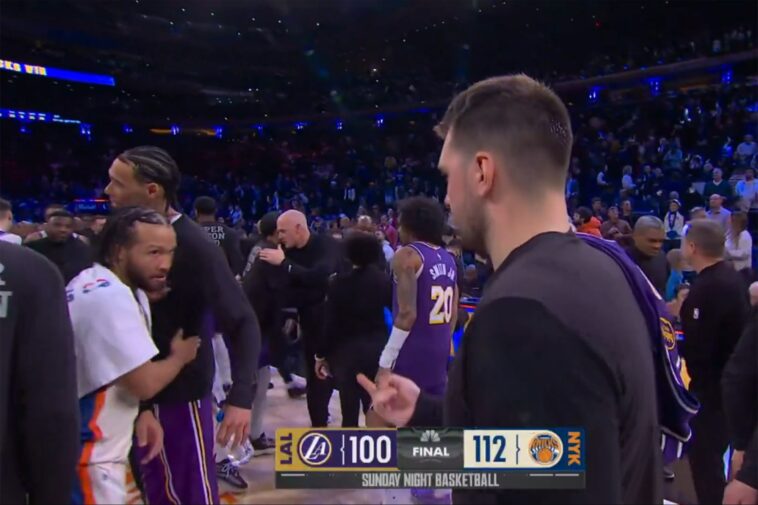 luka-doncic-flips-off-ex-teammate-jalen-brunson-in-funny-exchange-after-knicks-lakers
