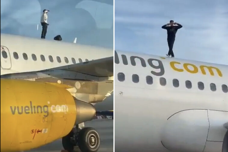 idiot-climbs-onto-roof-of-passenger-plane-and-refuses-to-come-down-for-10-minutes