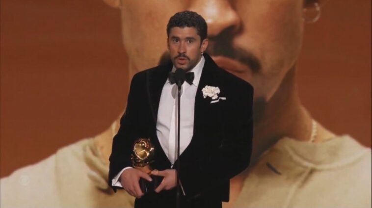 (video)-bad-bunny-gives-acceptance-speech-for-album-of-the-year-grammy-in-spanish,-says-“ice-out”-–-lectures-americans-and-claims-illegal-aliens-are-americans?