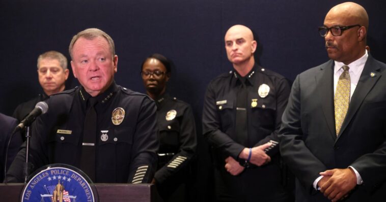 lapd-chief-refuses-to-enforce-gavin-newsom’s-crackdown-on-ice-agents:-‘it-doesn’t-make-any-sense’