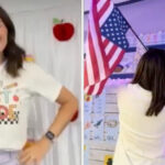 first-grade-teacher-posts-video-of-herself-flipping-us-flag-upside-down,-posting-‘abolish-ice’-in-class