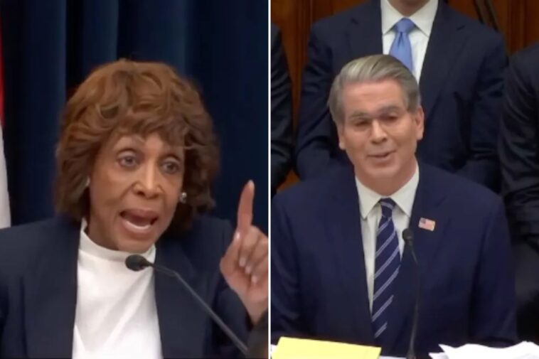 tempers-flare-between-dem-rep.-maxine-waters-and-scott-bessent-over-inflation:-‘can-you-shut-up?’